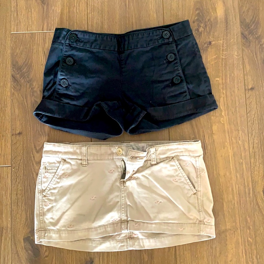 Aritzia Shorts and a Hollister skirt - together